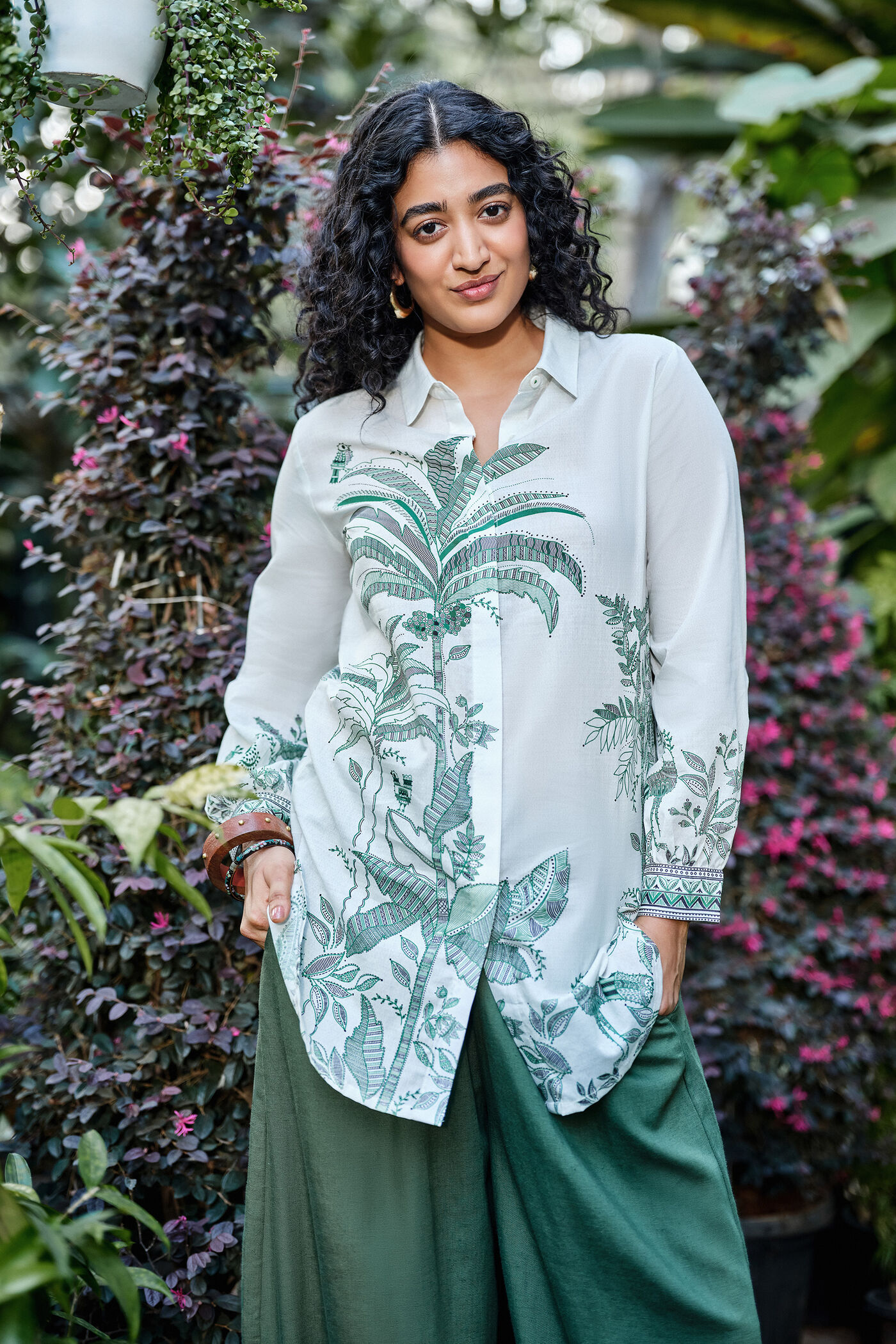 Palm Tree Cotton Shirt